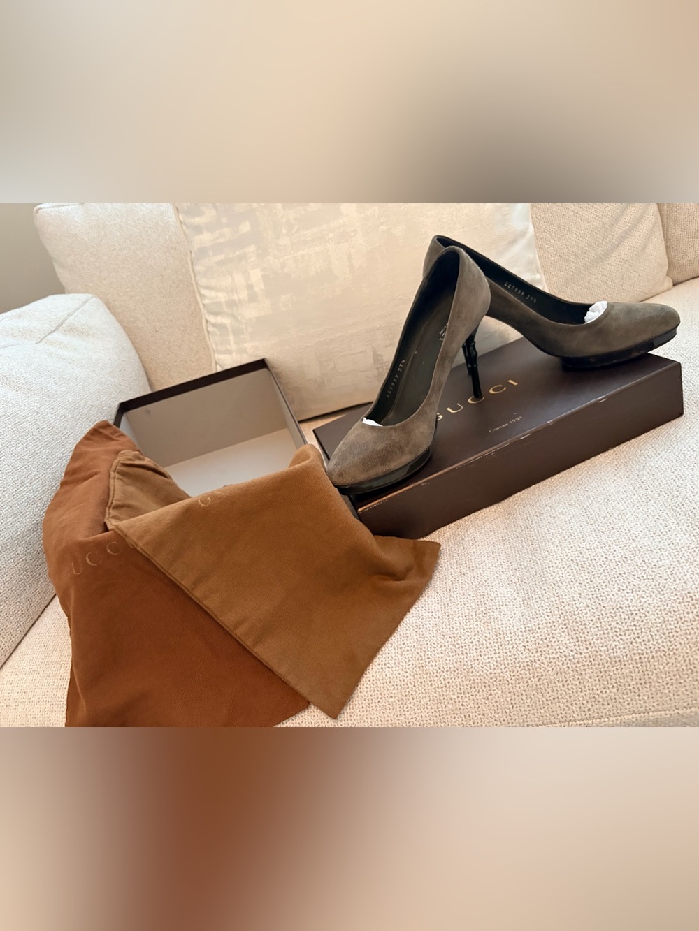 Vintage Suede Gucci Pumps